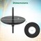 Black Umbrella Table Tray with 3 Adapters Fits Multiple Pole Sizes Portable